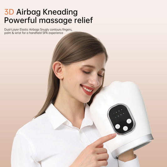 Intelligent USB Hand Massager Rechargeable Portable air Compression Hot Compress Professional 720 ° Package Vibration