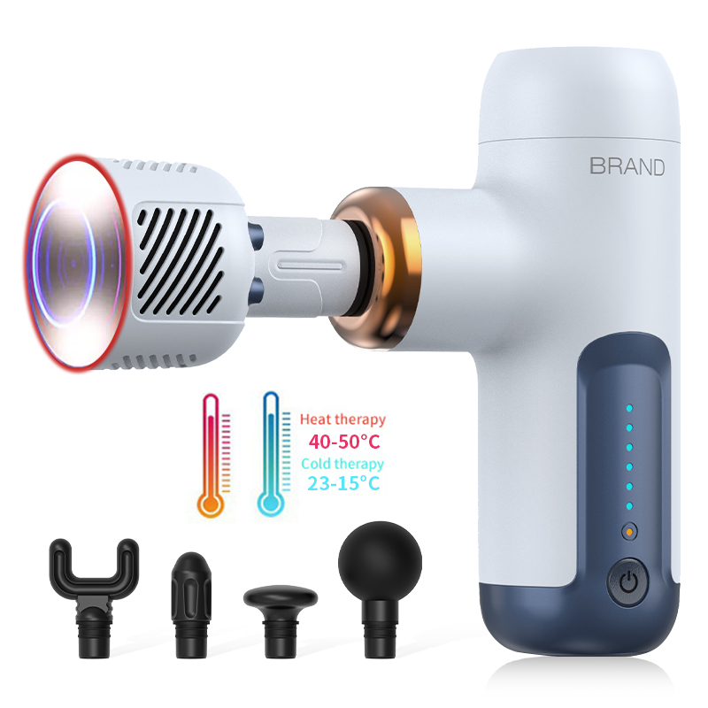 Factory Price Deep Tissue Muscle Heated Massage Gun Electric Fascia Mini Massage Gun Hot and Cold Massage Gun