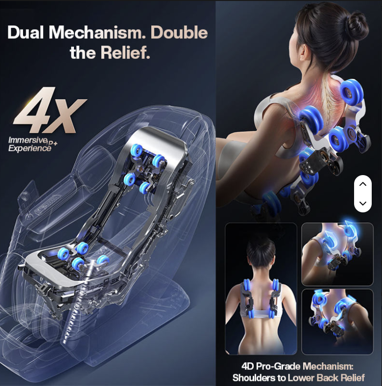 ONEYAYA 2026 New Dual Core Massage Chair Zero Gravity Heating Full Body Electric Massage Chair Comfortable Thai Stretch Heating